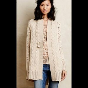 Anthropologie star-stitched cardigan Sm